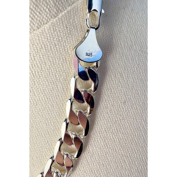 NEW 19" Long, 12mm Thick - Miami Cuban w/ 925 Silver Stamp - Picture 4 of 7